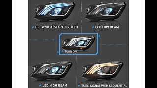How to install Full LED Headlights suitable for Mercedes S-Class W222 Facelift Look
