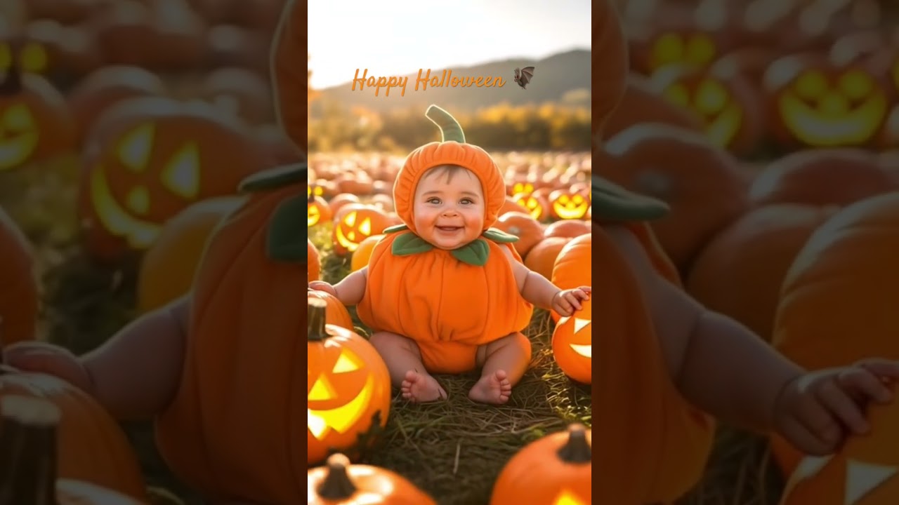 Cute Baby and the Halloween Pumpkin Patch Adventure🎃