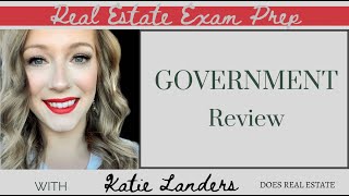 Real Estate Exam Prep: Government Review