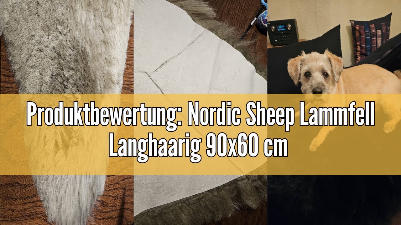 Produktbewertung: Nordic Sheep Lammfell Langhaarig 90x60 cm | Lammfell Echt für das Sofa, den Stuhl