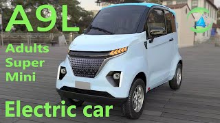 A9L Mini Electric Car for adults, 45km/h speed battery power cars no need license, universeecar