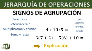 Jerarquia de operaciones (Signos de agrupacion) Parte 1 Jerarquia de operaciones (Signos de agrupacion) Parte 1