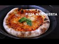 本格【ピッツァ・マルゲリータ】鉄パンと魚グリルで作る//Perfect Pizza Margherita with Iron frying pan and griller 80% hydration