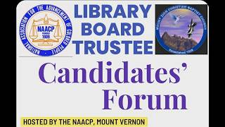 MV NAACP host MVPL Trustee Candidate Forum, Monday, May 11, 2026