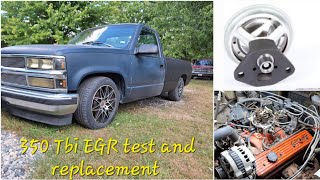 How to test and replace EGR Valve on 1992 Chevy 350 TBI (87-95) Negative Back Pressure EGR ~ GMC OBS