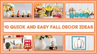 10 Easy Dollar Tree DIY Fall Decor Craft Ideas 2020 | High End, Farmhouse, Rustic, Modern And More