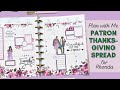 PLAN WITH ME | ‘GRATEFUL FAMILY’ THANKSGIVING WEEK PATRON SPREAD FOR RHONDA | THE HAPPY PLANNER