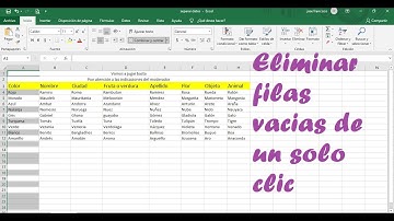 Eliminar filas vacías en Excel de un solo clic