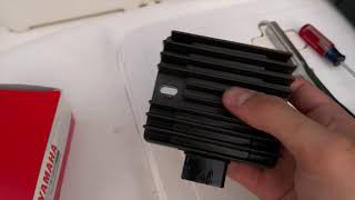 Substituicao do regulador de voltagem YAMAHA F115