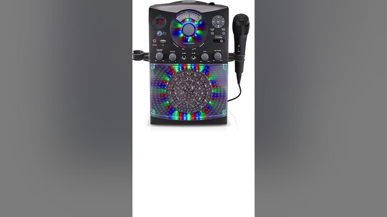 Singing Machine SML385UBK Bluetooth Karaoke System with LED Disco