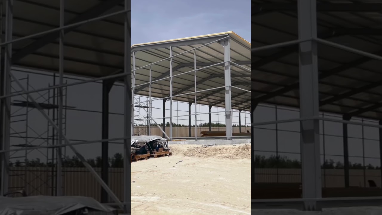 Thermal insulated hangar construction.