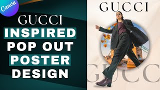 Luxury Fashion Poster Design in Canva | Modern Gucci-Inspired Look