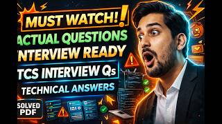 TCS Interview Questions & Answers Actual Asked Technical Round Questions Must Watch Before Interview