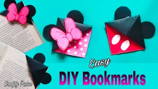How To Make Corner Bookmarkmickey Mouseminnie Mousediy Cartoon Bookmarkminnie Bookmark Tutorial