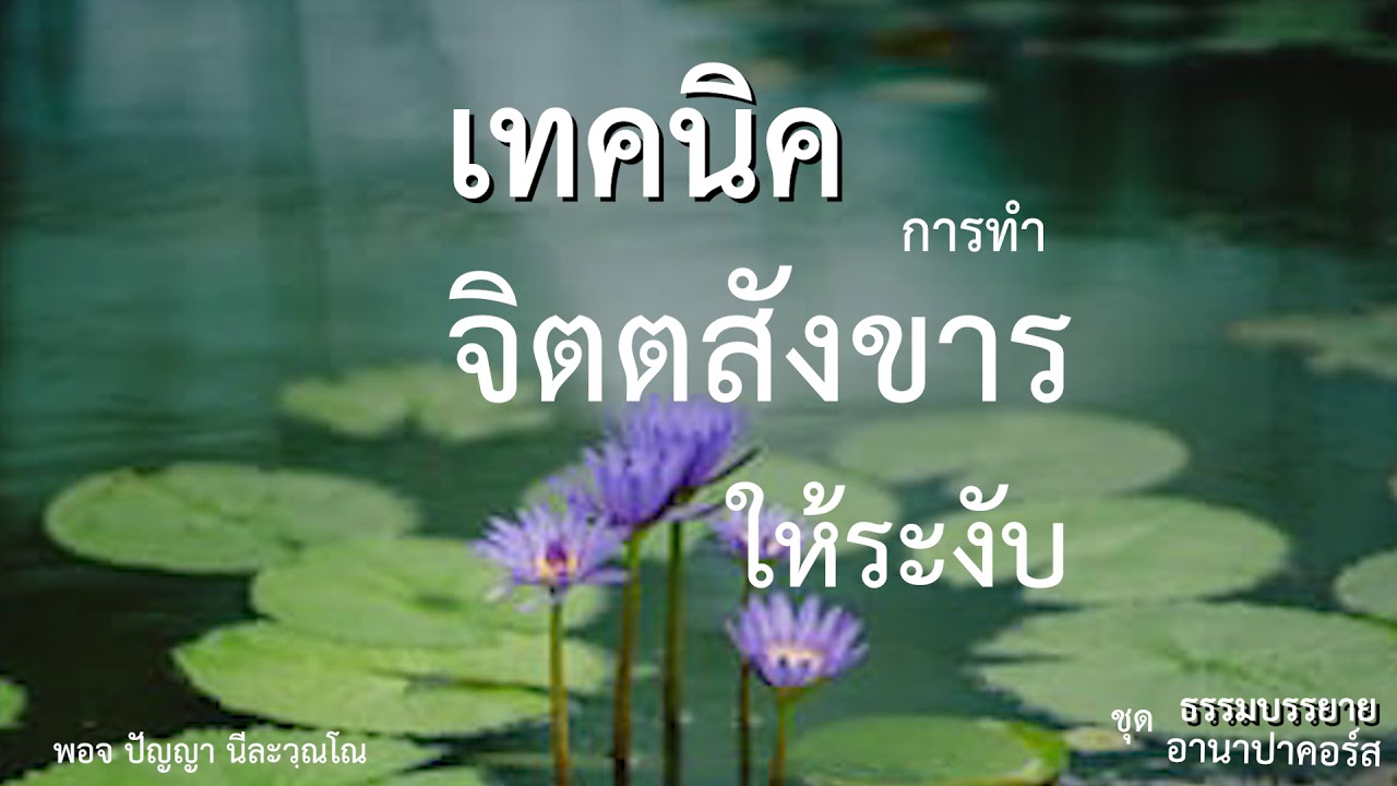 เทคนิคทำจิตตสังขารให้ระงับ