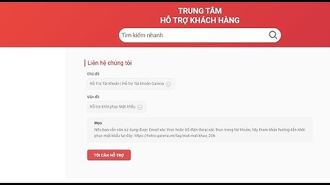 Hướng dẫn lấy lại tài khoản garena bị hack