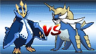 Pokemon Infernape \& Torterra \& Empoleon vs Emboar \& Serperior \& Samurott