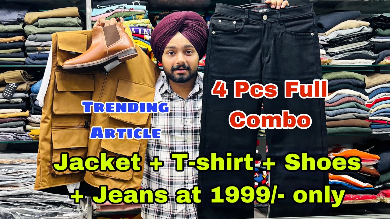 4 Pcs Full Combo - Jacket + Jeans+ Shoes + T-shirt at 1999/- only ️ ...