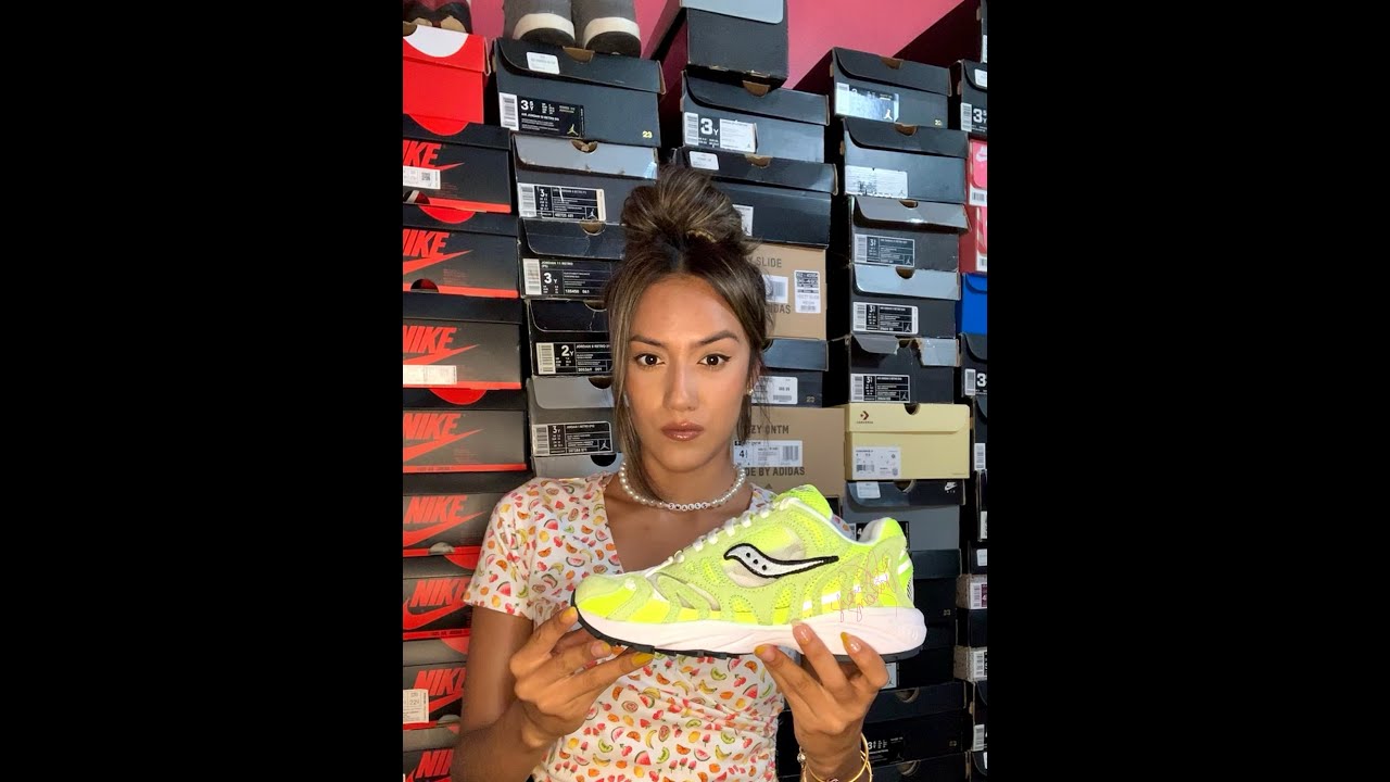 Detailed Unboxing of the Saucony Grid Azura 2000 "Citron" - sample box