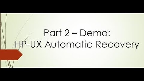 Part 2 - HP-UX Automatic Recovery of Dead Ethernet Adapters - Demo