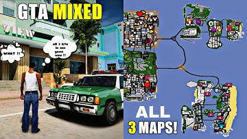 Three GTA Maps in One Game - GTA Mixed Mod - San Andreas (SA_Directx 3.0) - Vice city - Liberty city
