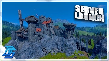SERVER LAUNCH, BUILDING OUR HOME, BANDITS?!? - Medieval Engineers Gameplay Part 1
