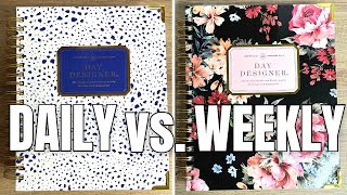 DAY DESIGNER’S DAILY VERSUS WEEKLY FLAGSHIP PLANNER: Which Is Right for YOU? Side by Side Comparison