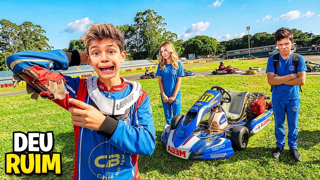 ele foi se MOSTRAR pra IRMÃ do VALENTÃO no KART e os MENINOS viu tudo 