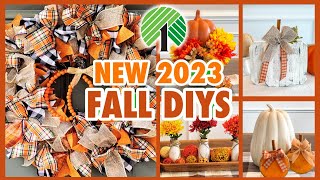 *NEW* Dollar Tree $1 Fall DIYS ! Quick & Easy Fall DIY Home Decor 2023 l Double Bow Tutorial