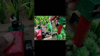 Mini Diesel Engine Running Hand Pump to Water the Field #diy #shortvideo #shorts