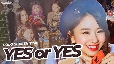 TWICE - YES or YES • Solo Screen Time Distribution • woobin