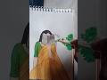 How to draw cute girl student #studygirl  #drawingeasy  #paintingtutorial  #trendingshorts