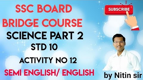 Bridge course || Semi English & English || Std 10 || Science 2 activity no 12  @pioneertutorials1717