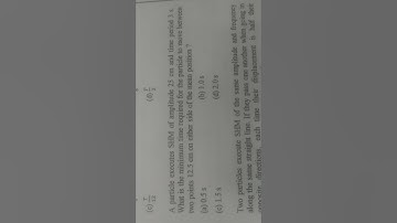 a particle executes simple harmonic motion of amplitude 25cm and time period 3s