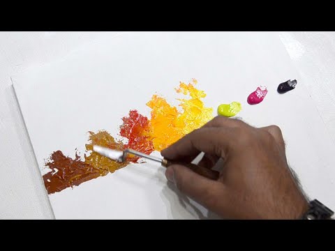 Colorful / Easy Abstract Acrylic Painting on Canvas for Beginners / Step by Step Tutorial