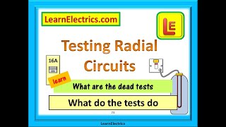 TESTING RADIAL CIRCUITS  Lighting, Cookers, Showers and Radial Socket circuits.