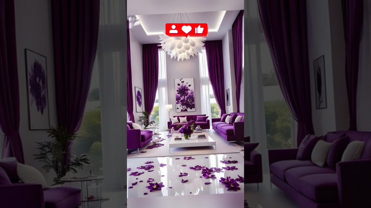 Purple living room ideas 