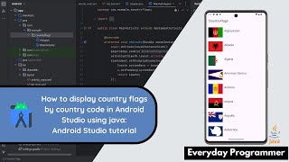 How to display country flags by country code in Android Studio using java #androidstudiotutorial screenshot 4