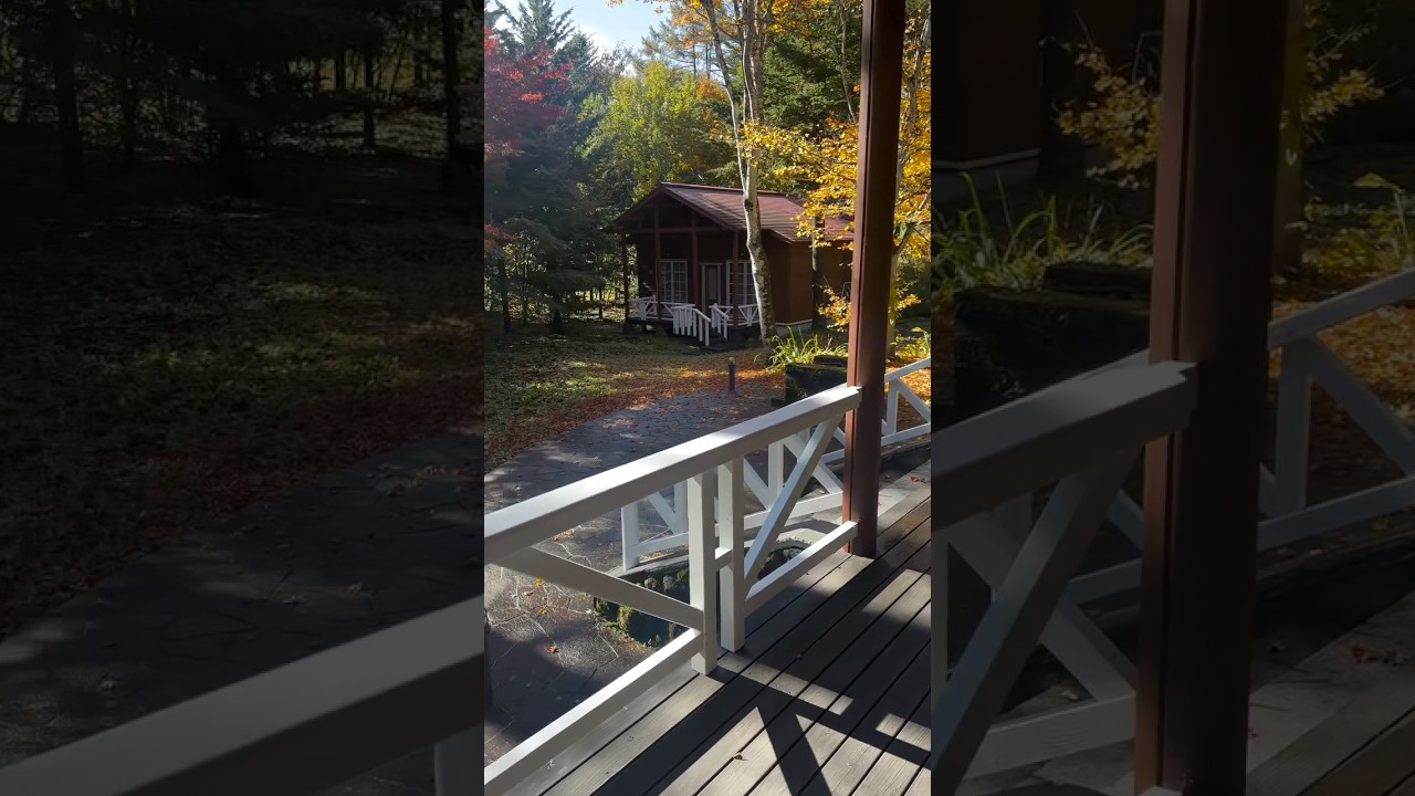 Joe in the beautiful autumnal surroundings of his composing hut in Japan, inspired by Mahler’s🎼