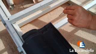 Pre-agujero mixta grande La Escandella (parte 2). Pré-perçage tuile Grand Sud (part 2)