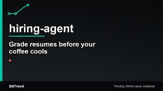 Github #120: Stop grading resumes by hand: use hiring-agent in 5 minutes screenshot 5