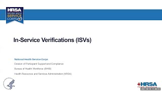 NHSC In-Service Verification Form Webinar Recording - September 16, 2021