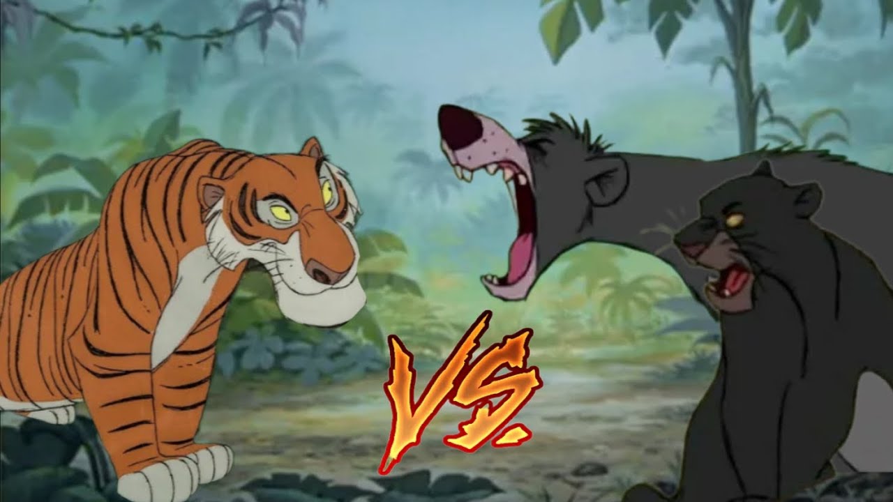Балу 🐻 & Багира 🐈‍⬛ vs Шерхан 🐯