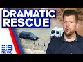 Two people rescued from floodwaters in Melbourne | 9 News Australia