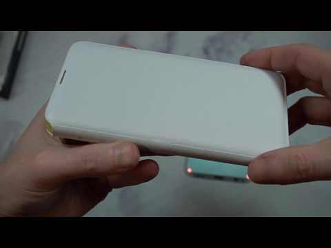 official-samsung-galaxy-s10e-led-wallet-case,-white-unboxing-and-review