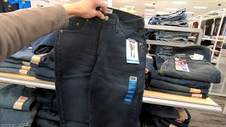 DENIZEN LEVI'S MEN'S JEAN ATHLETIC FIT MENS JEANS AT TARGET SHOP WITH ME SHOPPING CLOSE UP LOOK