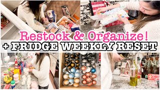 FRIDGE RESTOCK AND ORGANIZE WITH ME! / WEEKLY RESET 2024 / CLEANING AND ORGANIZING / SELLE DESHIRO
