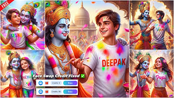 How To Create Viral Holi Name Images With Krishna || Bing image creator tutorial FREE || Bing Ai