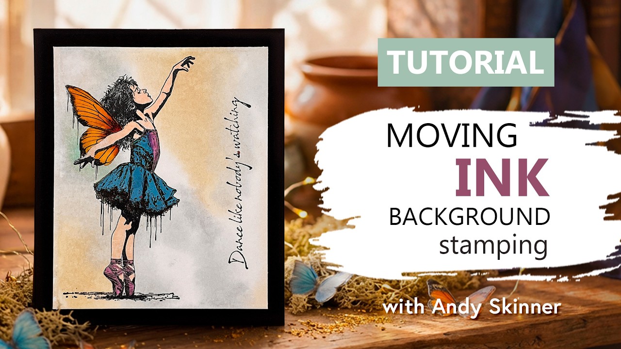 Урок по созданию фонового рисунка с помощью штампа «Движущиеся чернила» от Энди Скиннера.