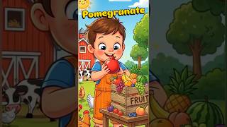 Let's learn fruits 🍒 | kids | cartoons | nursery rhymes | fruit songs #rhymes #babysongs #shorts